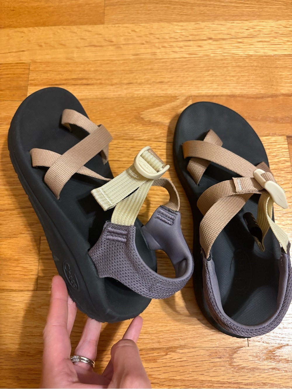 Chaco Women's Sandals in Black, Tan & Cream